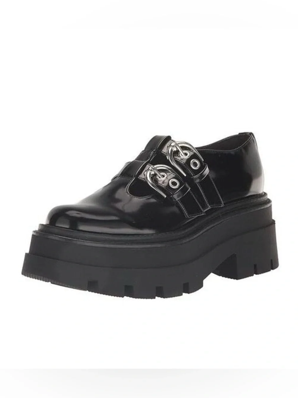 Circus NY Sam Edelman Bryce Black Chunky platform Mary Jane Shoe Loafers Sz 7.5